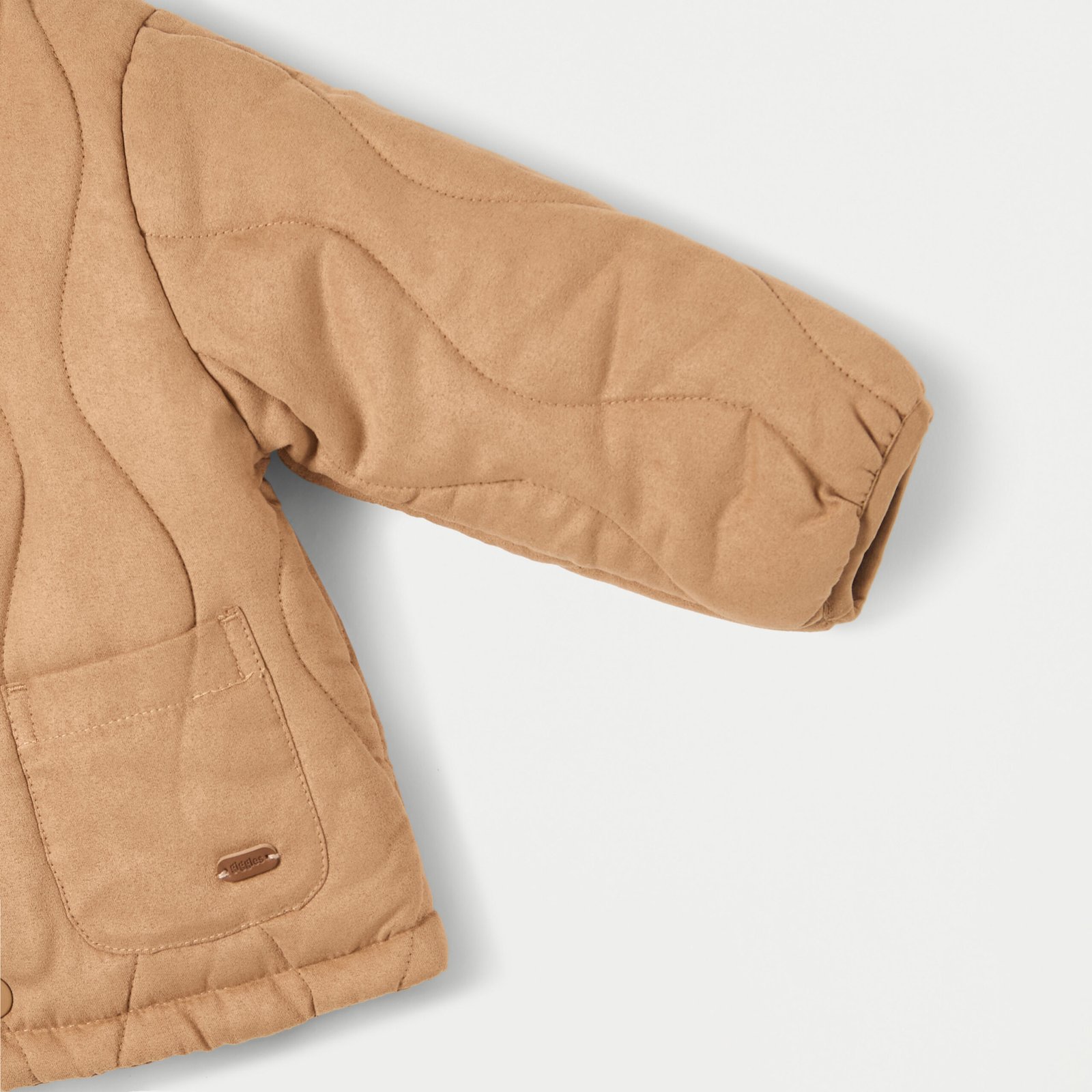 Quilted Jacket with Snap Button Closure and Long Sleeves - Image 4