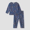 Raccoon Print Fleece T-shirt and Pyjama Set