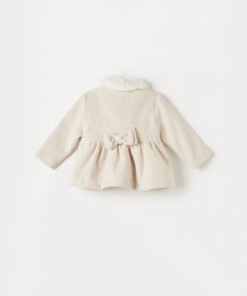 Alternative view of Textured Faux Fur Jacket with Button Closure and Bow Detail