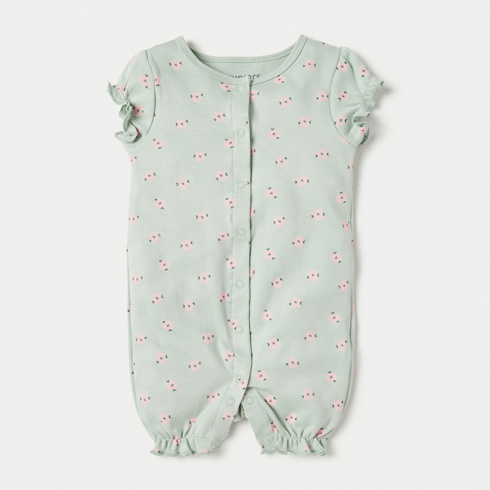 Floral Print Sleepsuit and Romper Set - Image 3