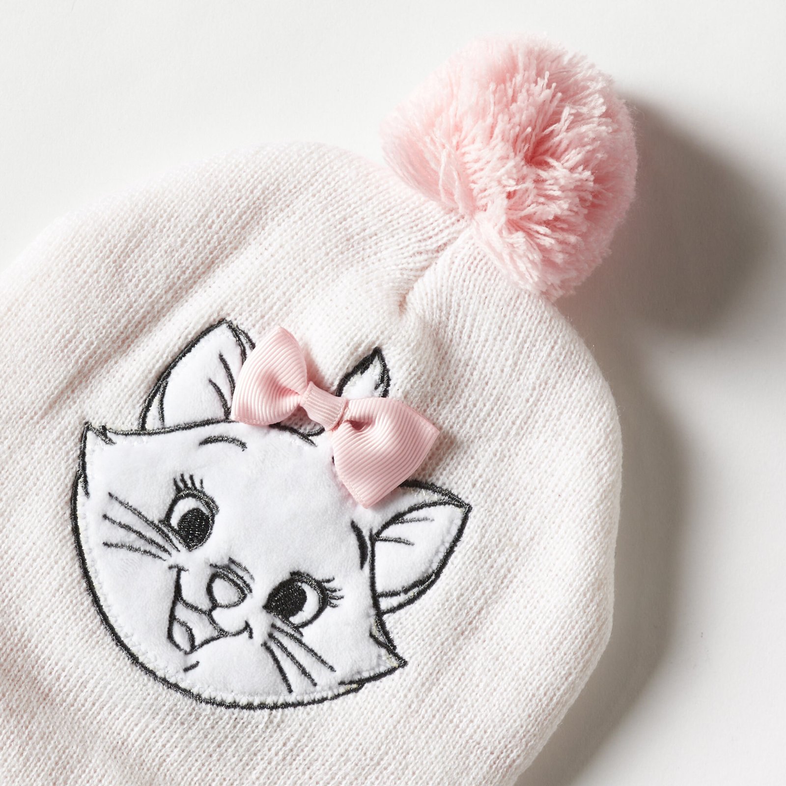 Marie Embroidered Beanie with Pom Pom Accent - Image 2