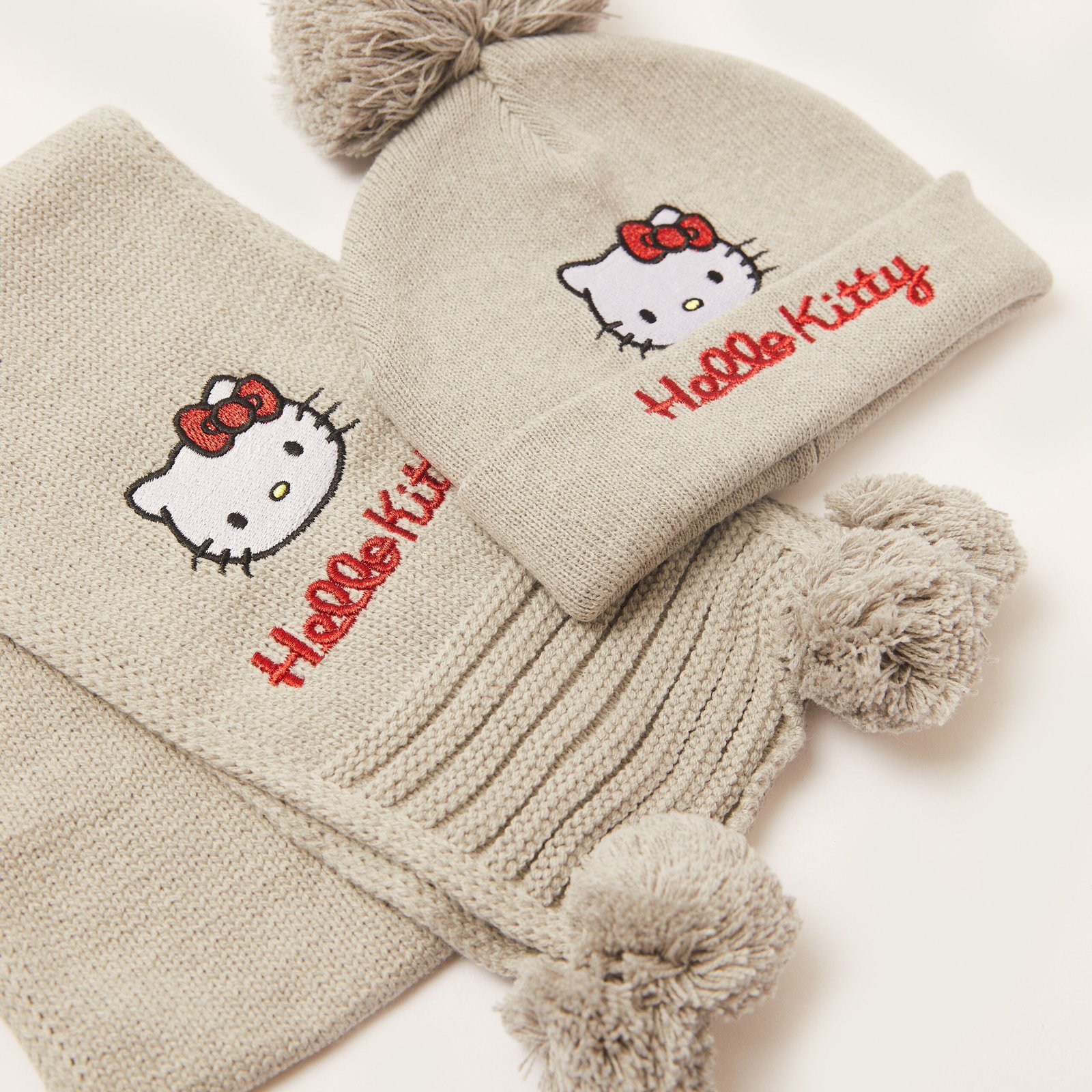 Hello Kitty Print Cap and Scarf Set - Image 4