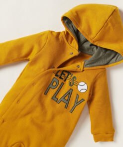 Alternative view of Embroidered Sleepsuit with Long Sleeves