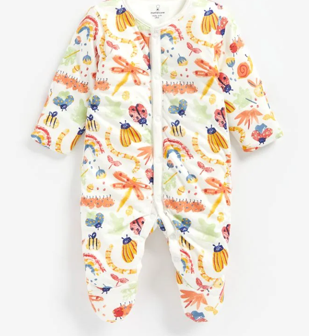 Llittle Bug Wadded Walk in Closed Feet Sleepsuit | Padded for Winter - Image 2