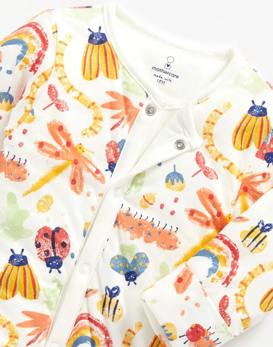 Llittle Bug Wadded Walk in Closed Feet Sleepsuit | Padded for Winter - Image 4