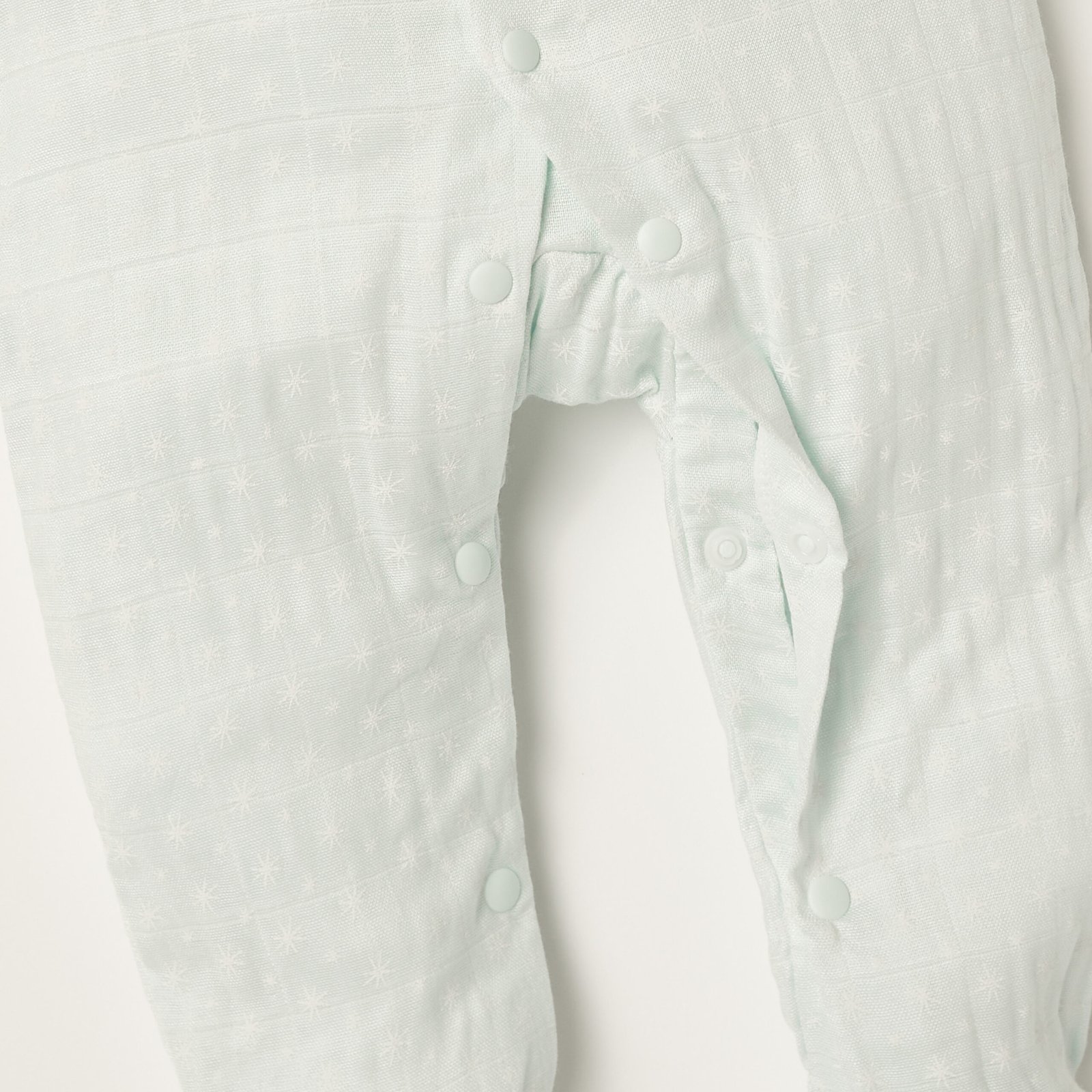 Textured Closed Feet Sleepsuit with Long Sleeves - Image 4