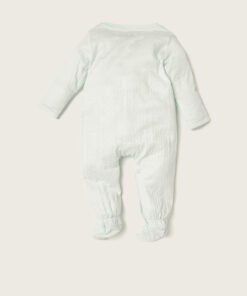 Alternative view of Textured Closed Feet Sleepsuit with Long Sleeves