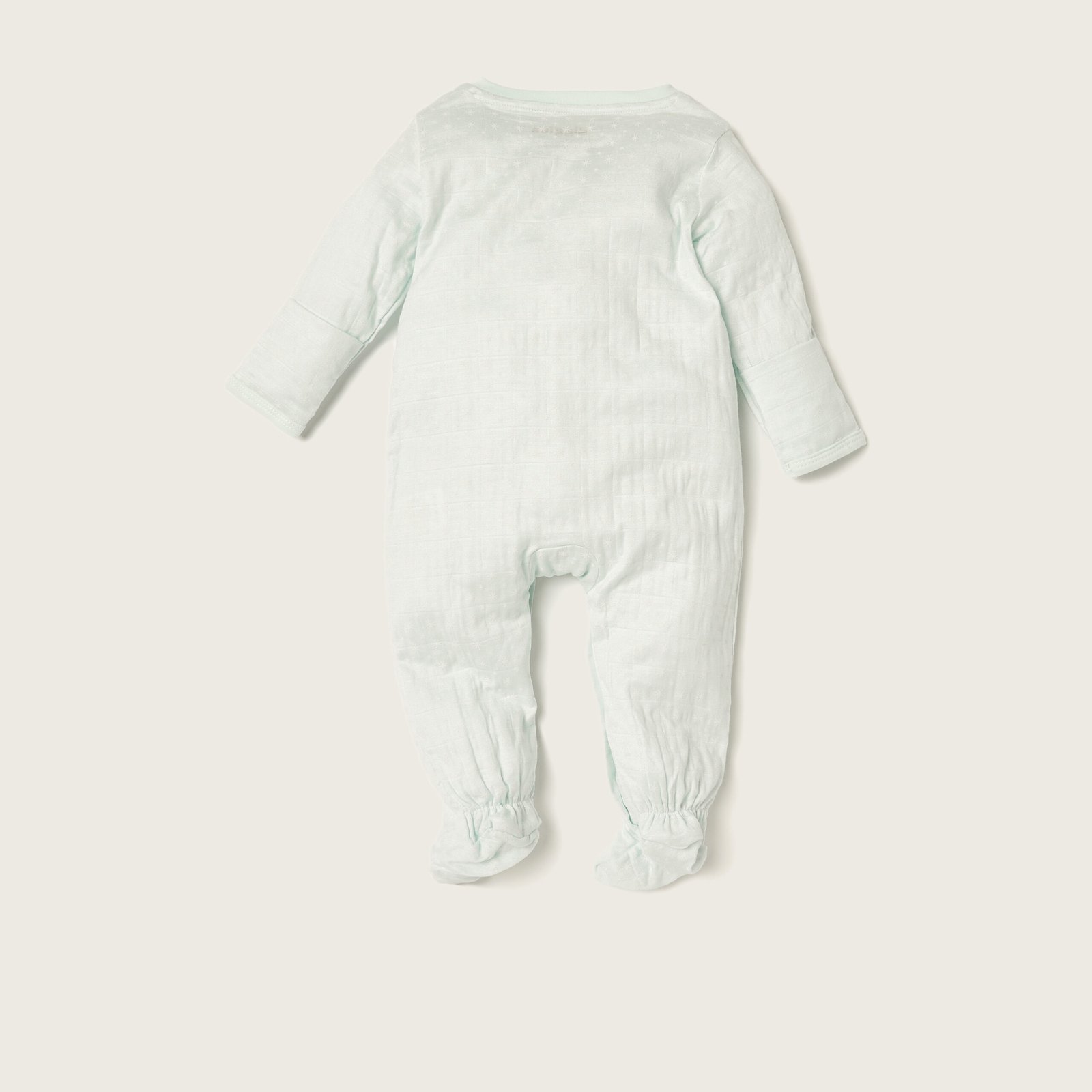 Textured Closed Feet Sleepsuit with Long Sleeves - Image 2