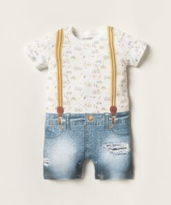 Textured Closed Feet Sleepsuit with Long Sleeves