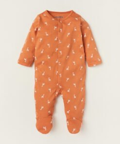 All-Over Printed Closed Feet Sleepsuit with Long Sleeves