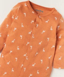 Alternative view of All-Over Printed Closed Feet Sleepsuit with Long Sleeves