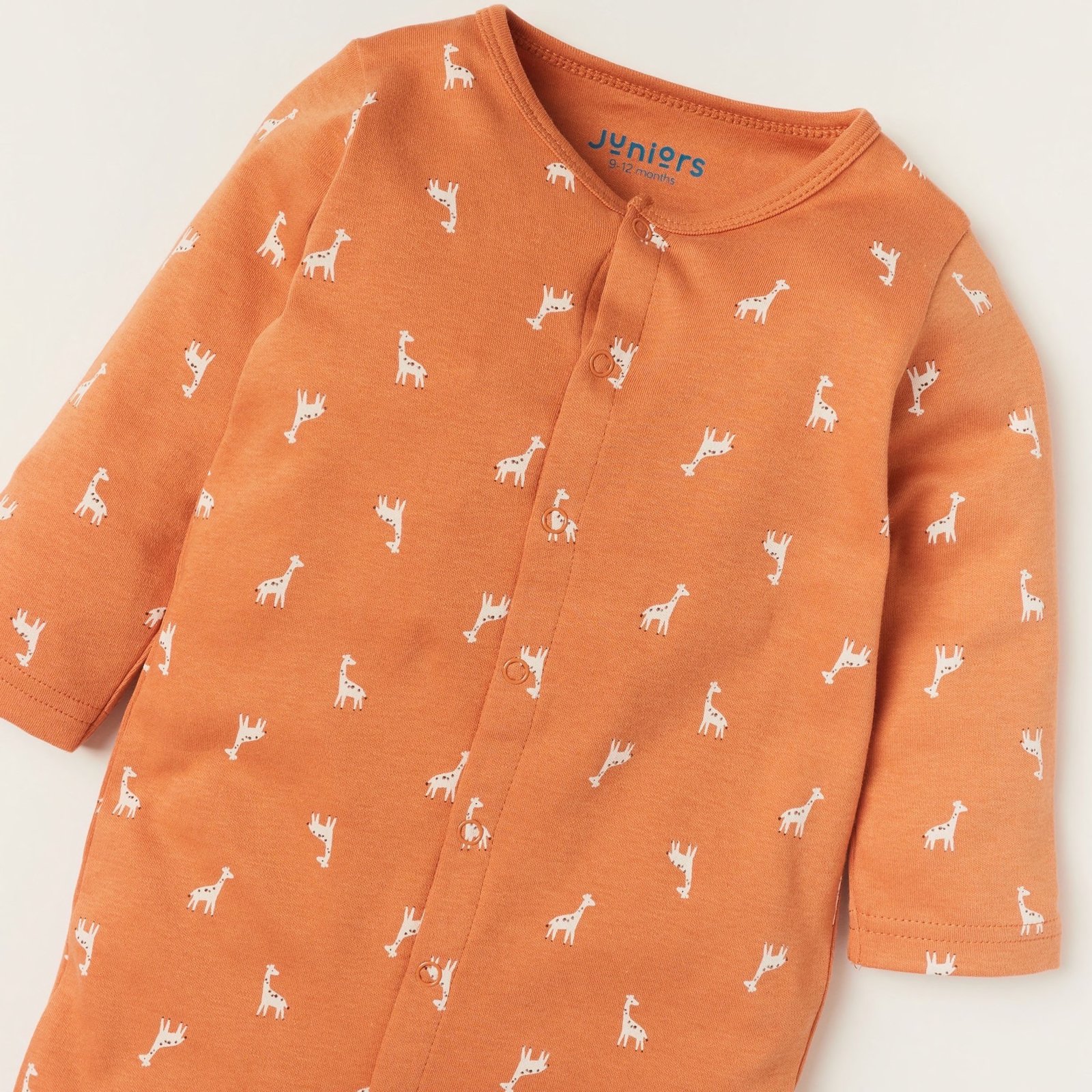 All-Over Printed Closed Feet Sleepsuit with Long Sleeves - Image 2