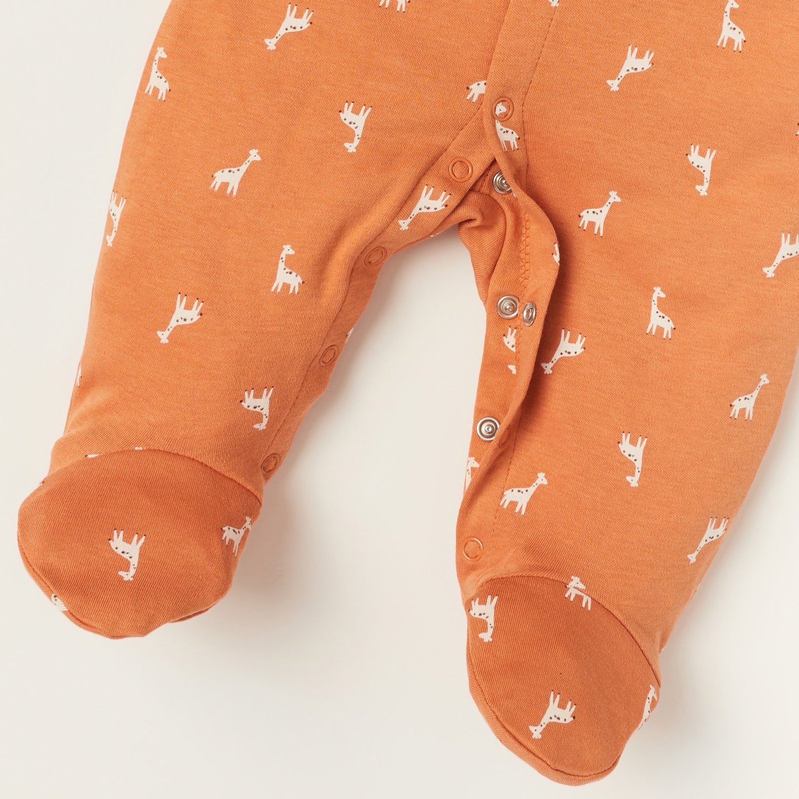 All-Over Printed Closed Feet Sleepsuit with Long Sleeves - Image 3