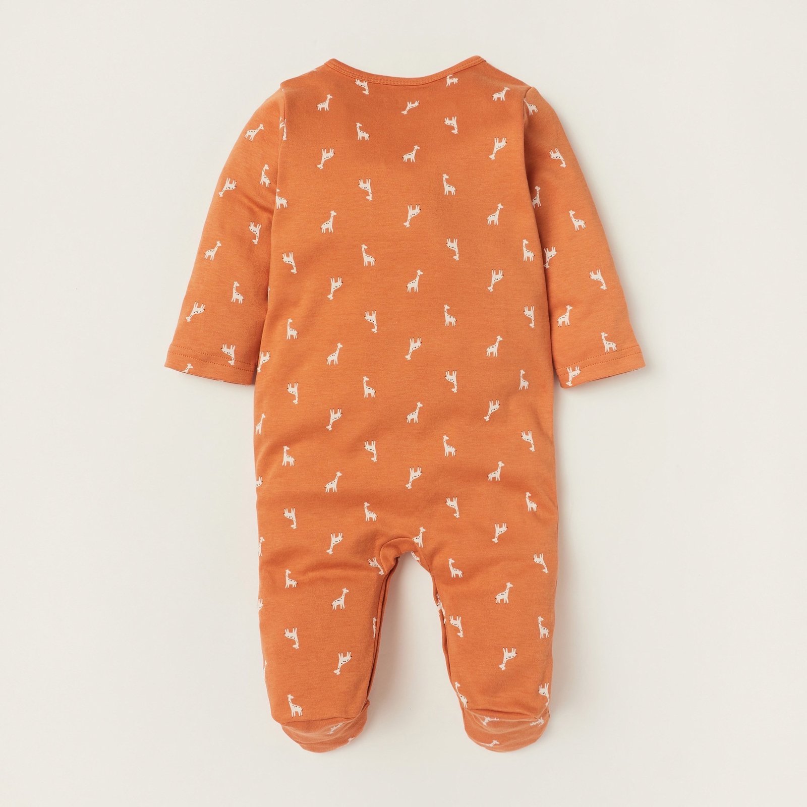 All-Over Printed Closed Feet Sleepsuit with Long Sleeves - Image 4
