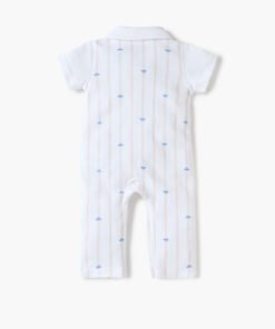 Alternative view of Car Print Sleepsuit with Collar and Short Sleeves