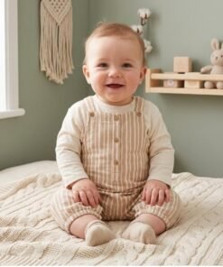Long Sleeves T-shirt and Dungaree and Set