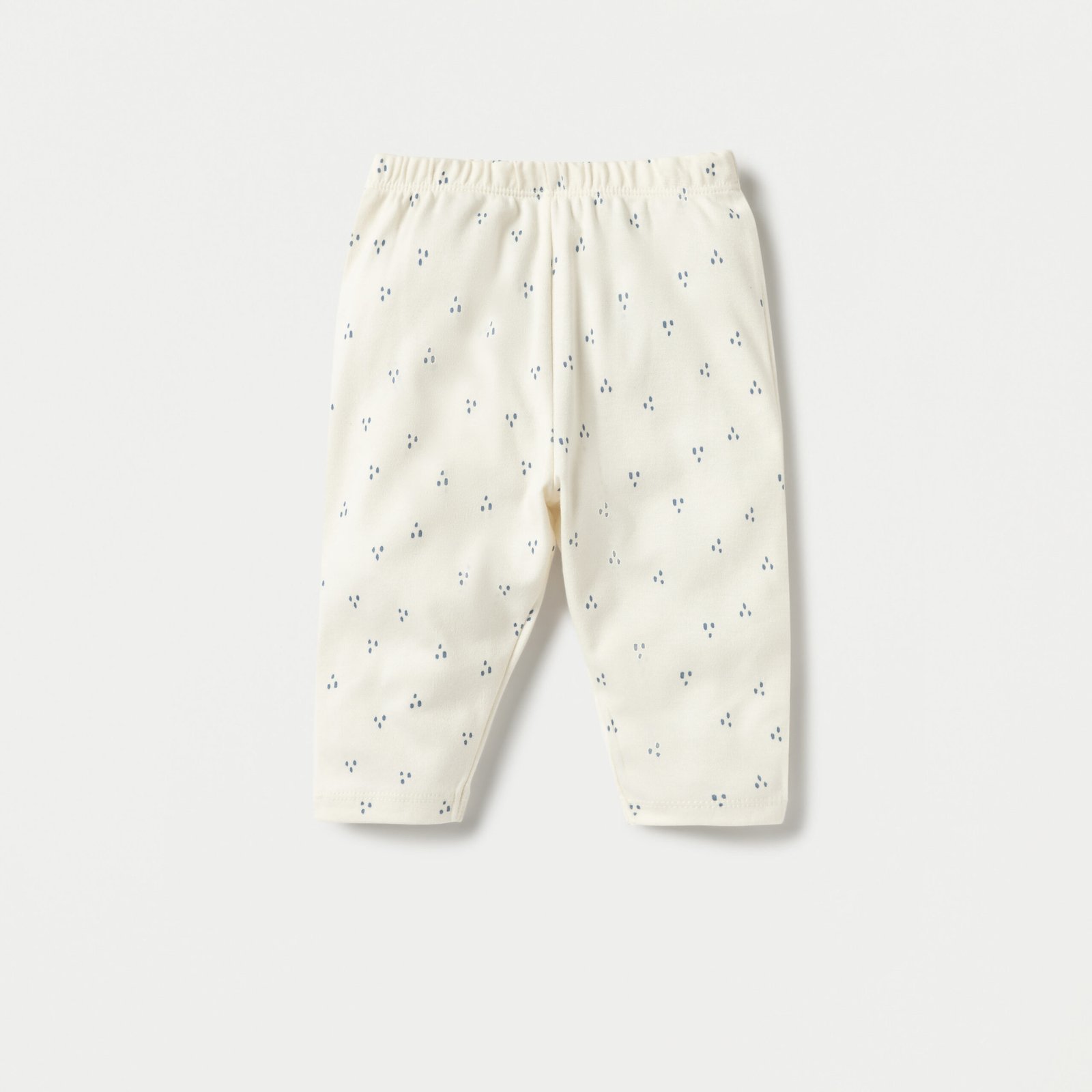 Dots Print Crewneck T-shirt with Long Sleeves and Pyjama Set - Image 3