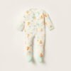 Printed Closed Feet Sleepsuit with Zip Closure