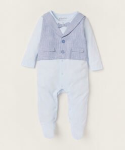 Striped Sleepsuit with Long Sleeves
