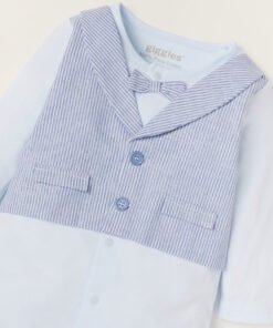 Alternative view of Striped Sleepsuit with Long Sleeves