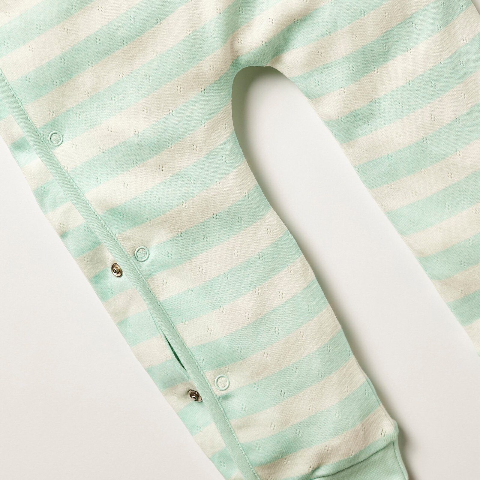 Closed Feet Sleepsuit with Long Sleeves and Embroidered Detail - Image 4