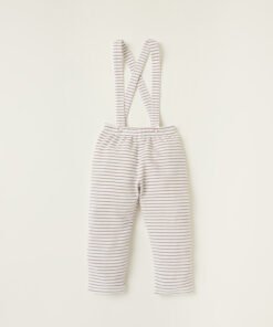 Alternative view of Embroidered T-shirt and Striped Dungaree Set