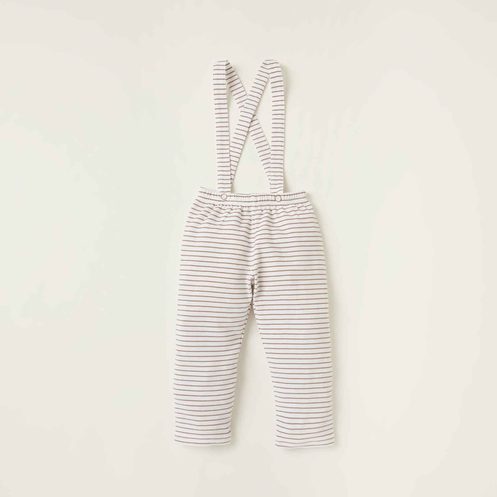 Embroidered T-shirt and Striped Dungaree Set - Image 2