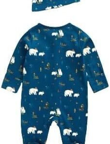 Alternative view of Forest Friends Close Feet Sleepsuit and Cap Set
