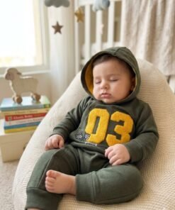 Winter Sleepsuit with Hood and Long Sleeves