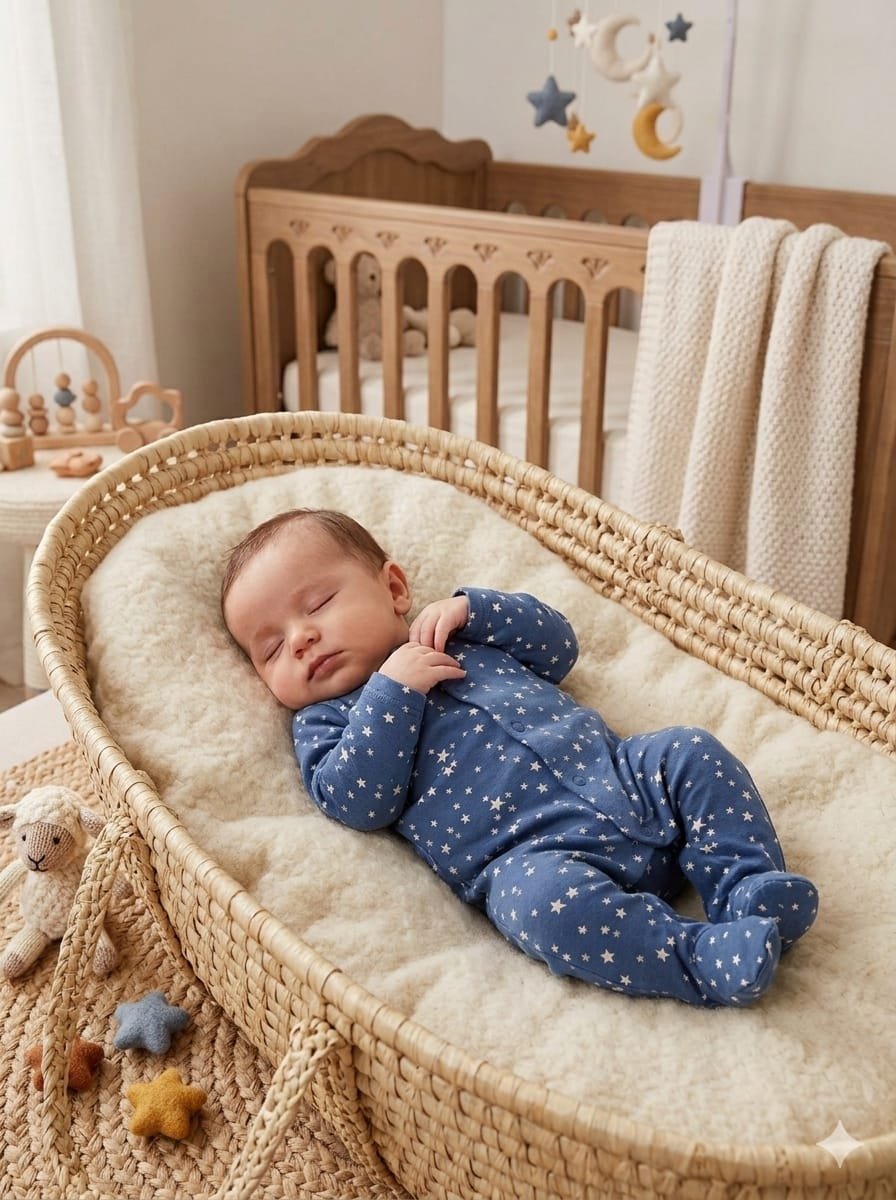 All-Over Stars Printed Closed Feet Sleepsuit with Long Sleeves