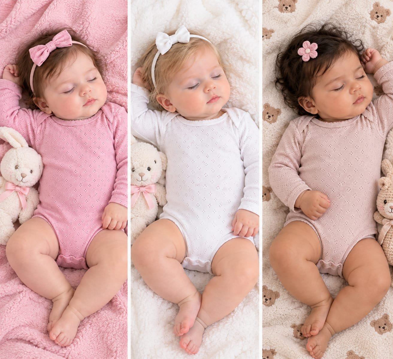 Long Sleeves Bodysuit - Set of 3