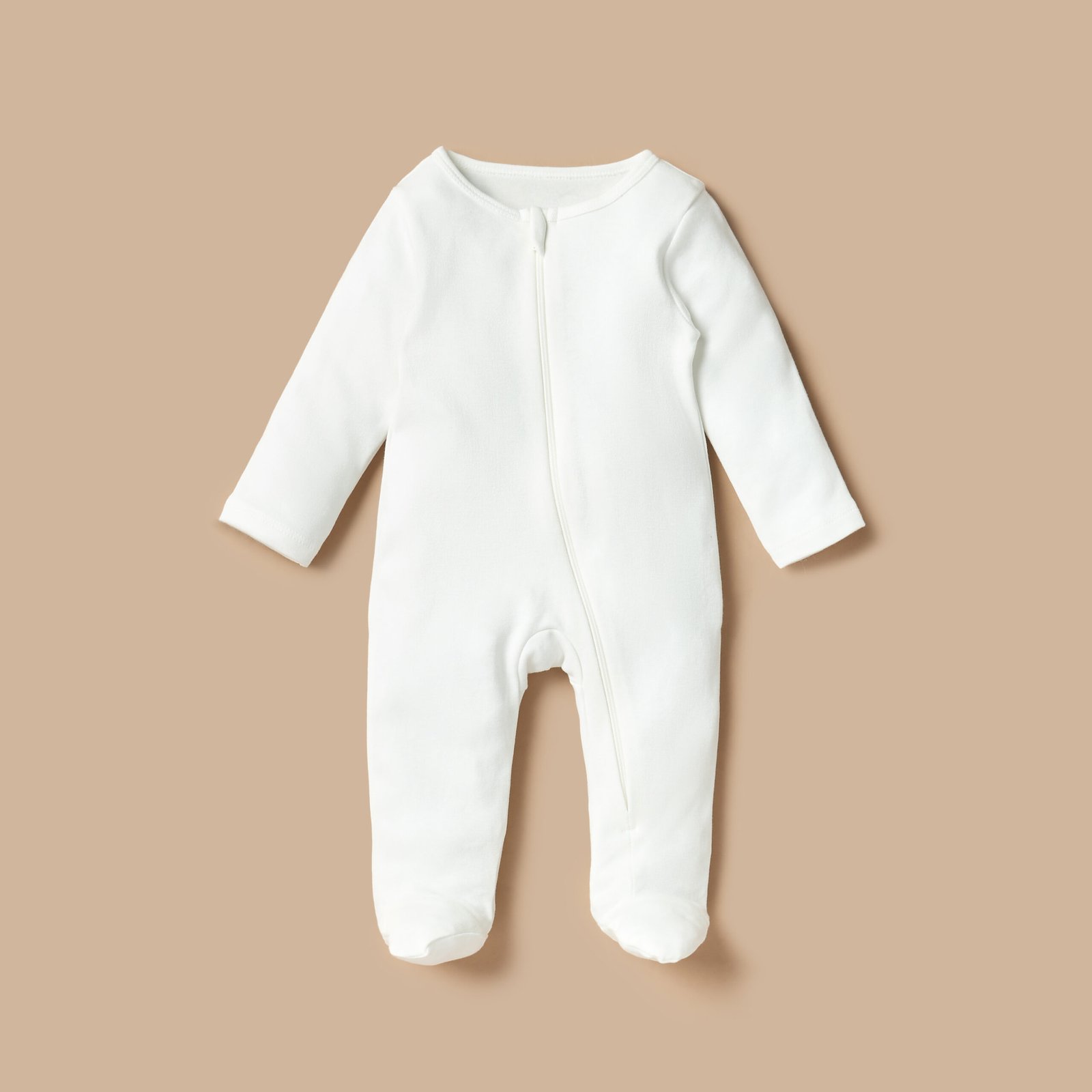 Solid Closed Feet Sleepsuit with Zip Closure - Set of 5 - Image 3