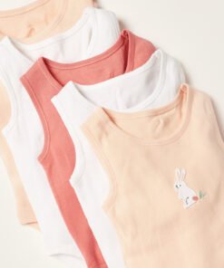 Alternative view of Printed Sleeveless Bodysuit with Snap Button Closure - Set of 5