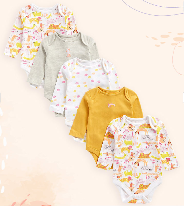 Long Sleeveless Bodysuit with Round Neck | Set of 5