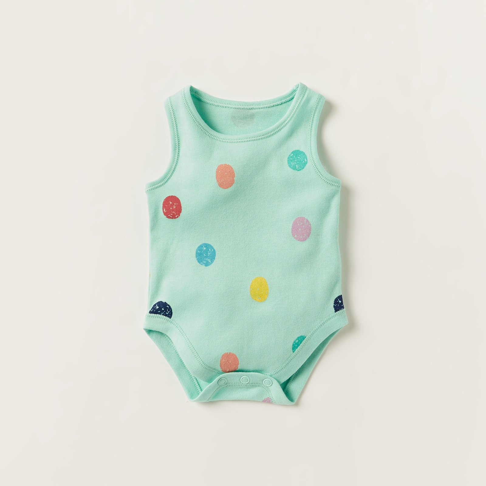 All-Over Printed Bodysuit with Round Neck | Set of 5 - Image 2