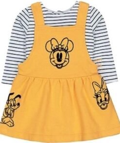 Minnie Mouse Pinafore Dress and Striped Long Sleeves T-shirt