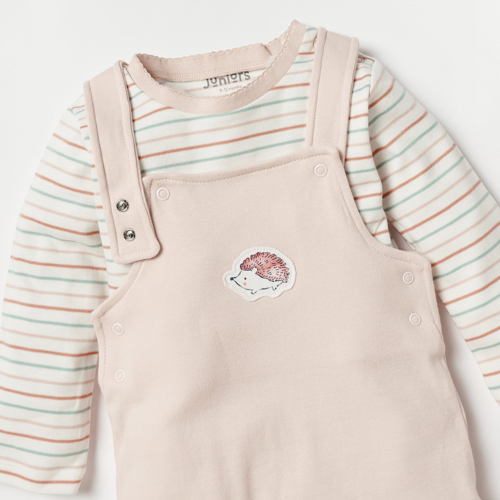 Applique Work Dungaree and Striped T-shirt Set - Image 4