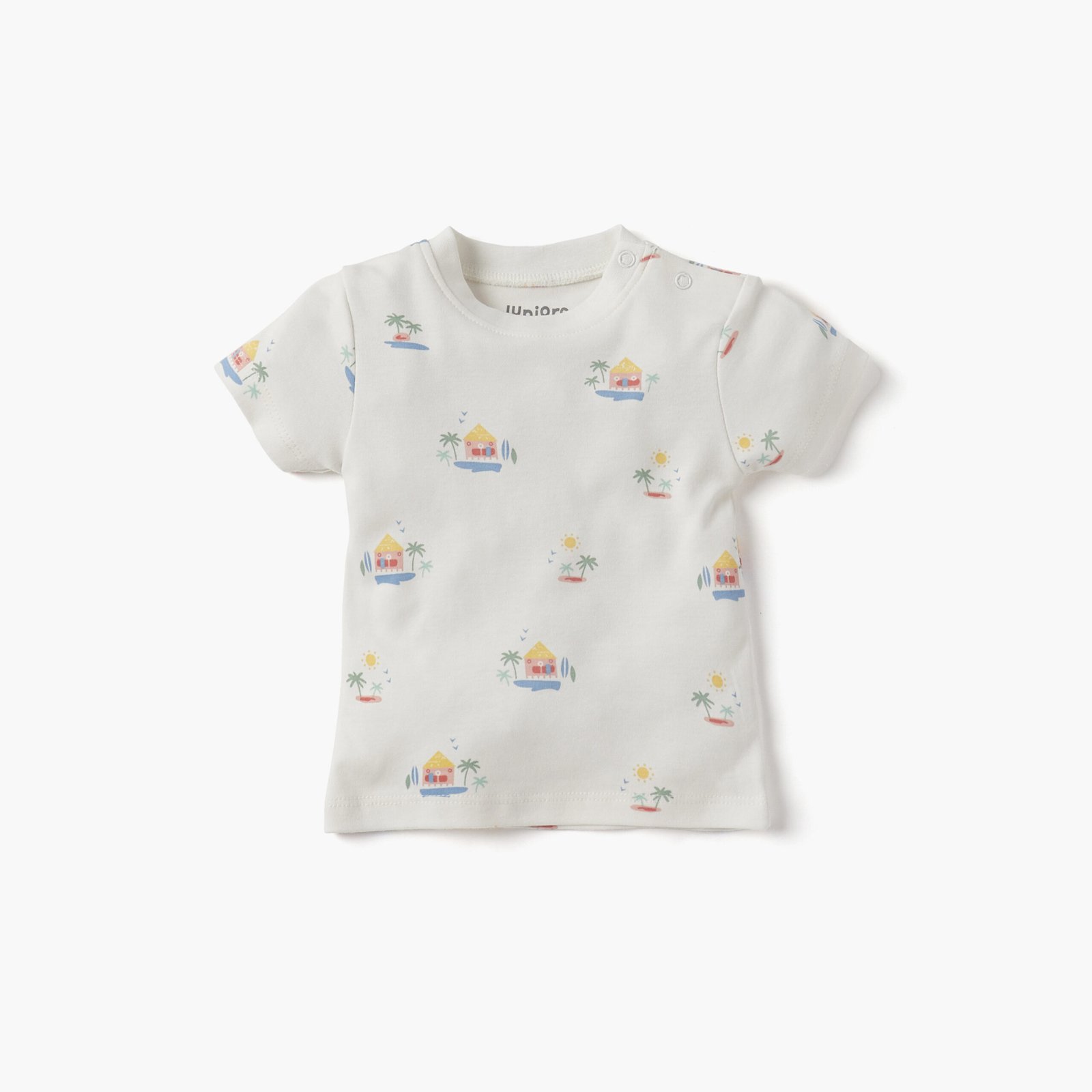 Printed Short Sleeves T-shirt and Dungaree Set - Image 2