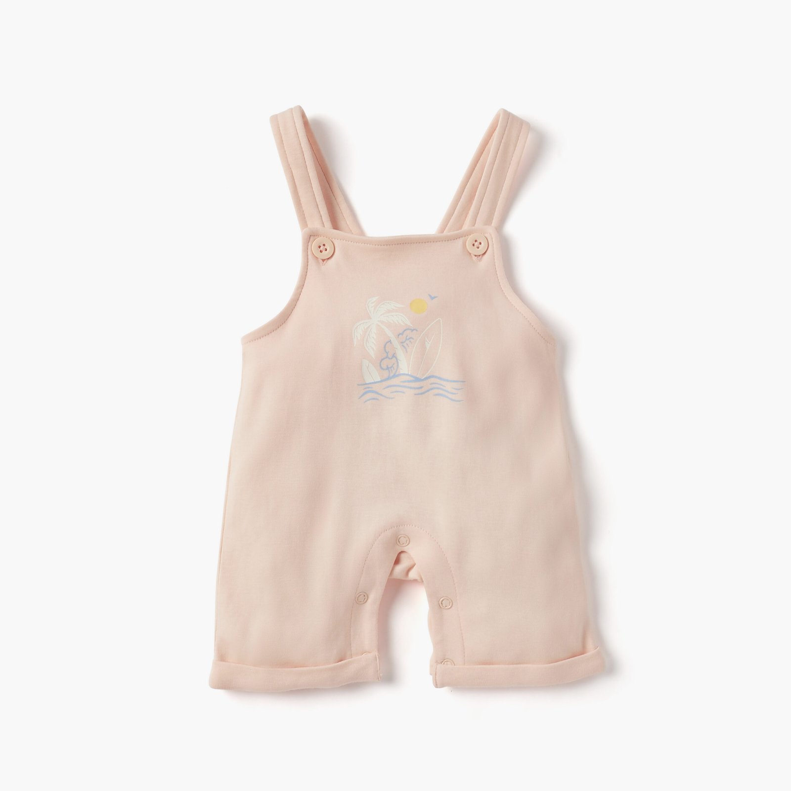 Printed Short Sleeves T-shirt and Dungaree Set - Image 3