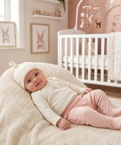 Long Sleeves Bodysuit with Trouser and Cap | 3-Piece Set