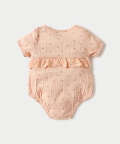 Alternative view of Floral Print Round Neck Romper with Lace Detail