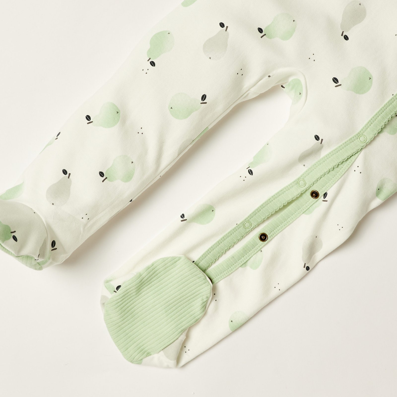 Pear Print Sleepsuit with Long Sleeves - Image 4