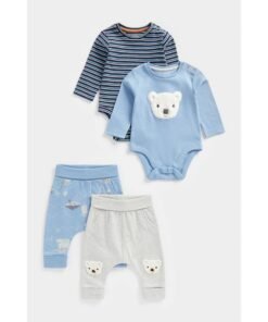 Polar Bear Bodysuits and Joggers | 4-Piece