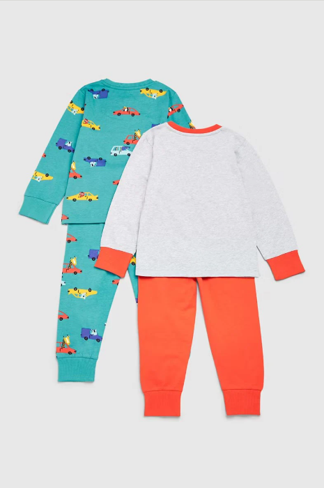Cars Printed Long Sleeves Shirts and Pyjamas | Set of 2 - Image 2