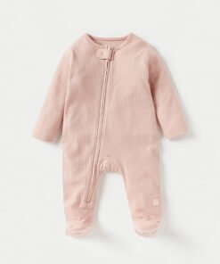 Alternative view of Sleepsuit with Long Sleeves and Zip Closure - Set of 2