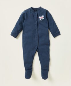 Alternative view of Butterfly Print Closed Feet Sleepsuit with Long Sleeves - Set of 2