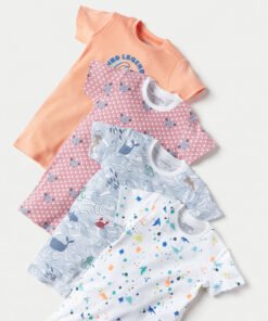 Alternative view of Printed Short Sleeves Rompers - Set of 4