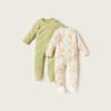 Printed Closed Feet Sleepsuit - Set of 2