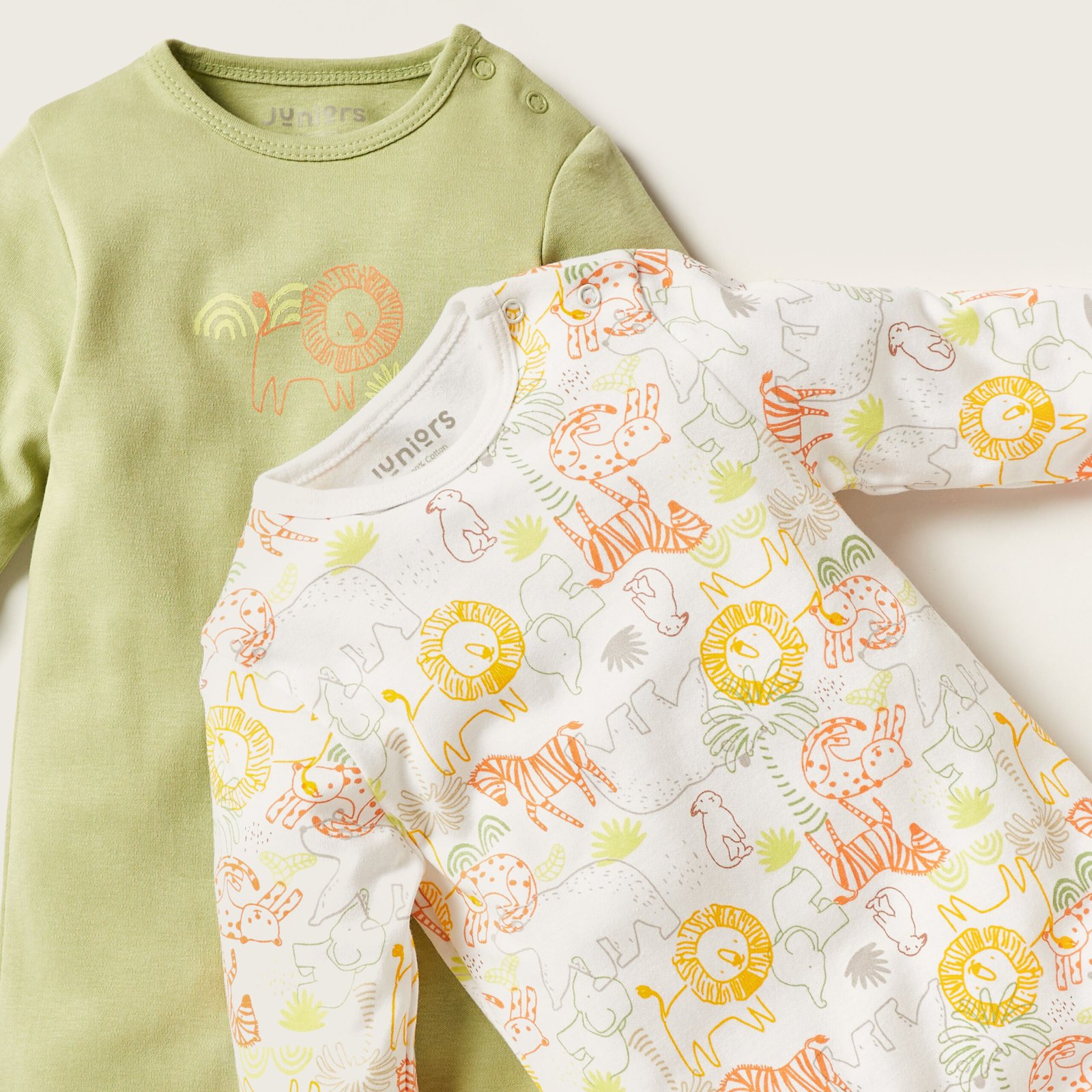 Printed Closed Feet Sleepsuit - Set of 2 - Image 4