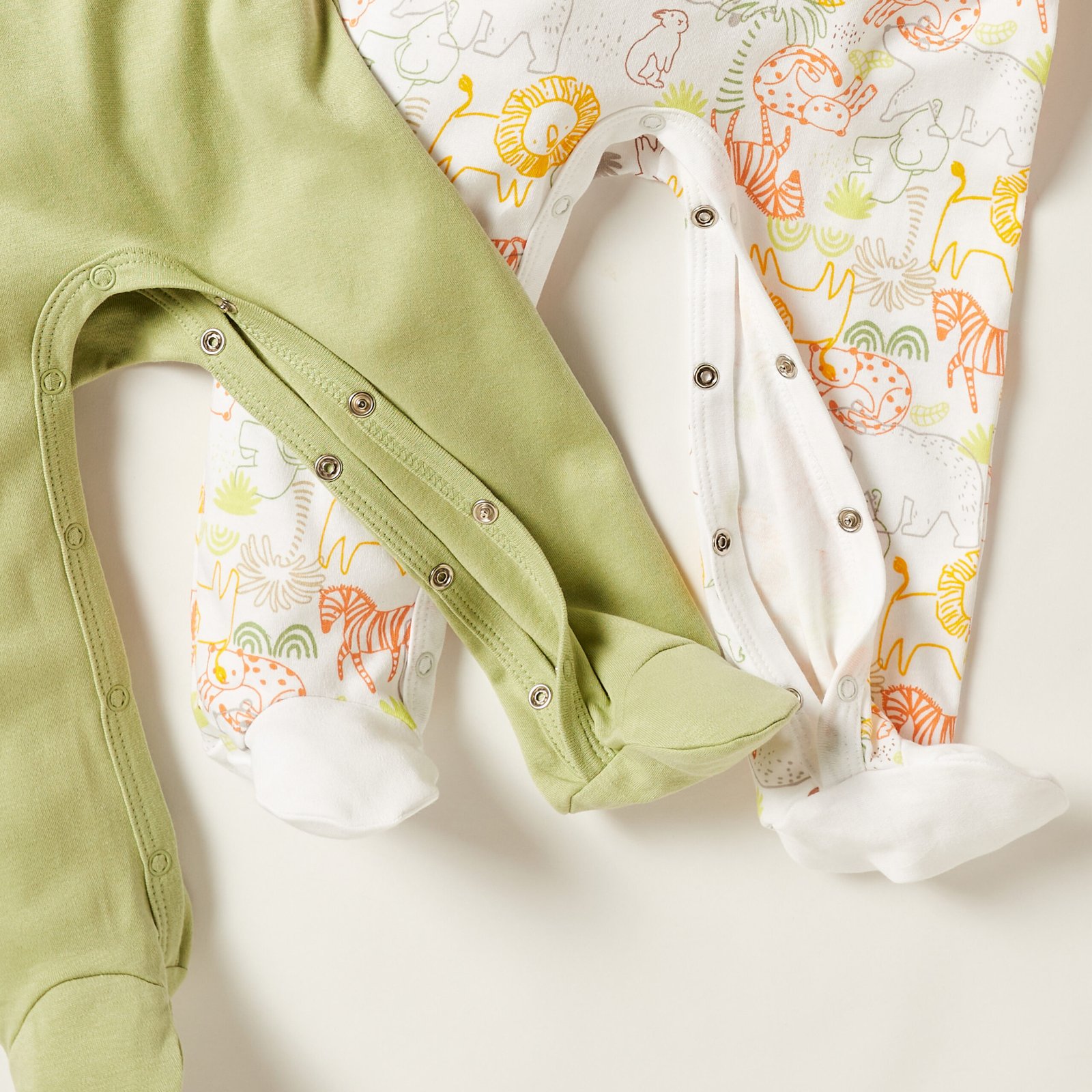 Printed Closed Feet Sleepsuit - Set of 2 - Image 5
